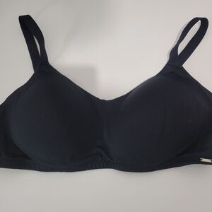 LA VIE EN ROSE BLACK PADDED AJUSTABLE BRA XXL